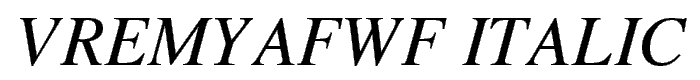 VremyaFWF Italic font